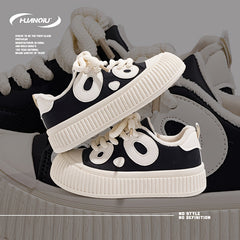 Women's Panda Pattern Platform Sneakers