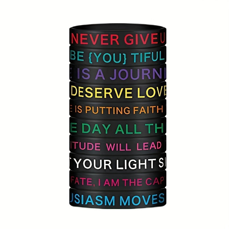 Motivational Silicone Bracelet for Sports and Fitness