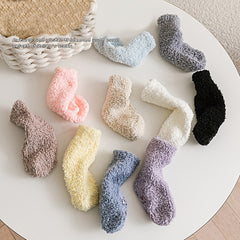 Baby Coral Fleece Floor Socks Warm Non-slip Toddler Socks