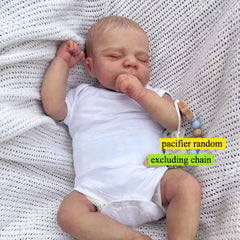 Soft Vinyl Reborn Doll Asleep Baby Girl Lifelike Bath Toy