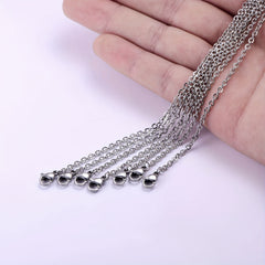 30pcs 1.5mm Stainless Steel Cross Chain Necklace with Lobster Clasp