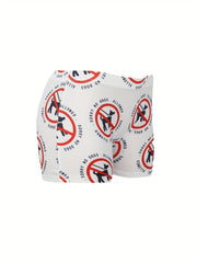 Graphic Print Skinny Shorts for Women