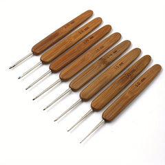 Bamboo Handle Crochet Hook Tool Kit for DIY Knitting Needles