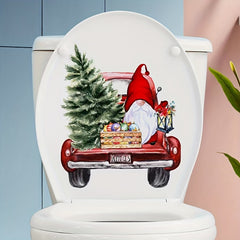 Christmas Toilet Seat Sticker Removable Decal Paper Decorative Bathroom