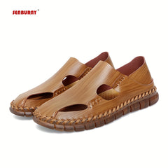 Men's Stitched Sandals - Assorted Colors Casual Walking Shoes