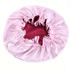 Silky Satin Bonnet Double Layer Adjustable Sleep Cap Night Turban