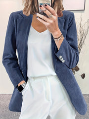 Corduroy Long Sleeve Blazer