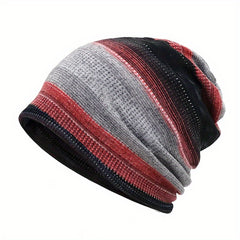 Unisex Striped Beanie Hat for Outdoor Cycling