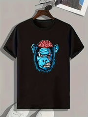 Strange Monster Print Men's Graphic T shirt for Summer
