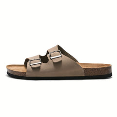 Men's Buckle Strap Slides Comfortable Sandals
