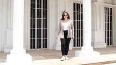 Solid Long Sleeve Open-Front Cardigan