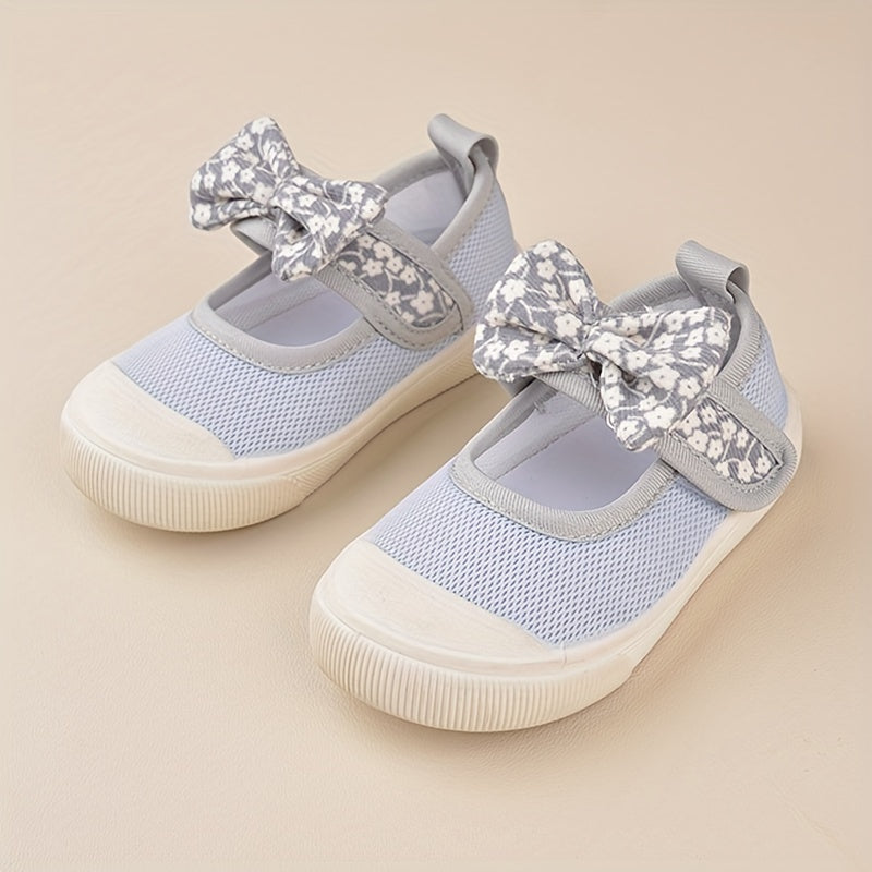 EDUBA Girl's Breathable Backless Shoes With Bowknot for Outdoor Activities