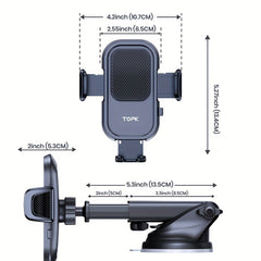 Car Phone Stand Holder TOPK Upgraded Windshield Dashboard Mount