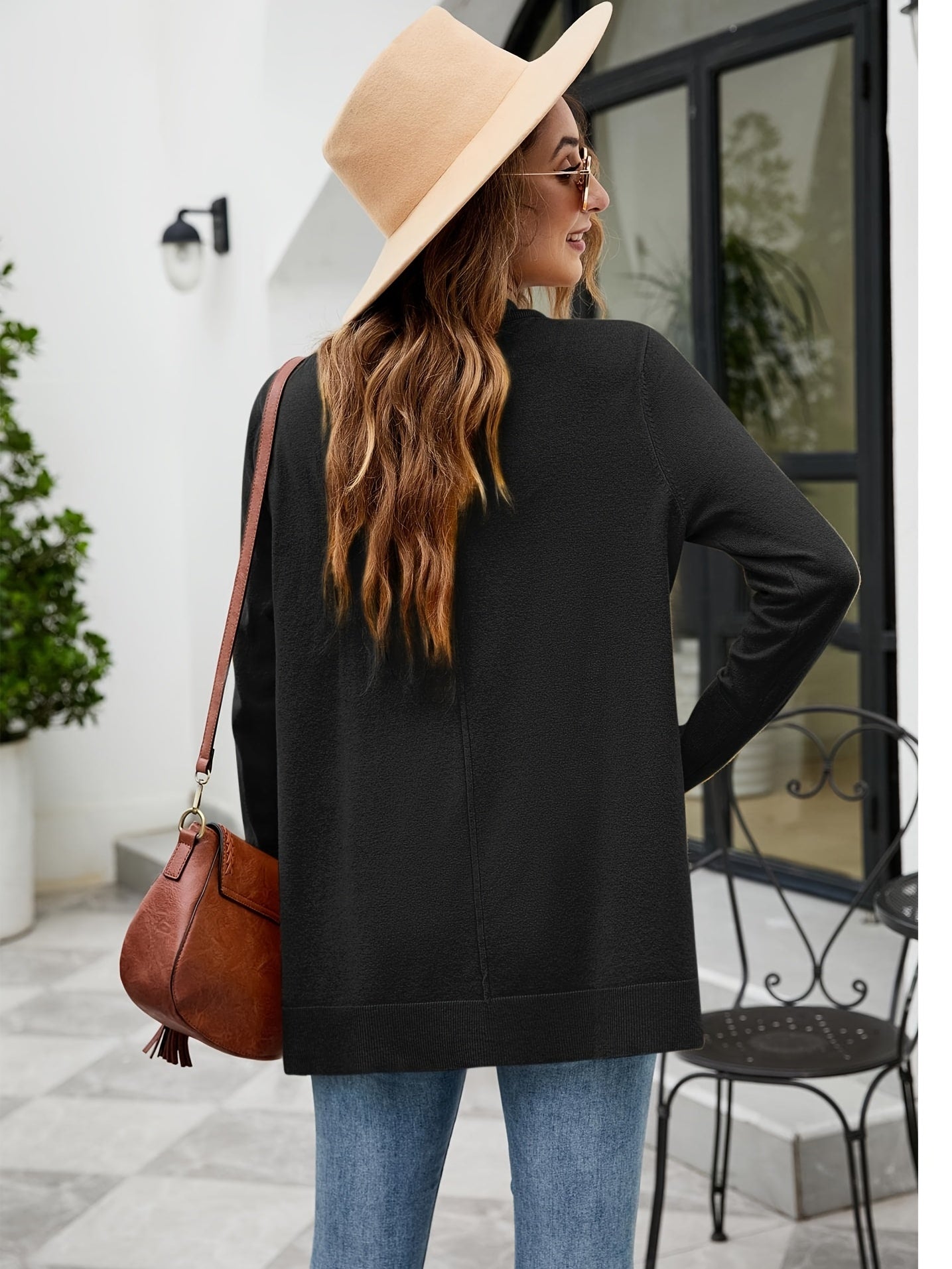Women's Knit Cardigan Open Front Long Sleeve Sweater