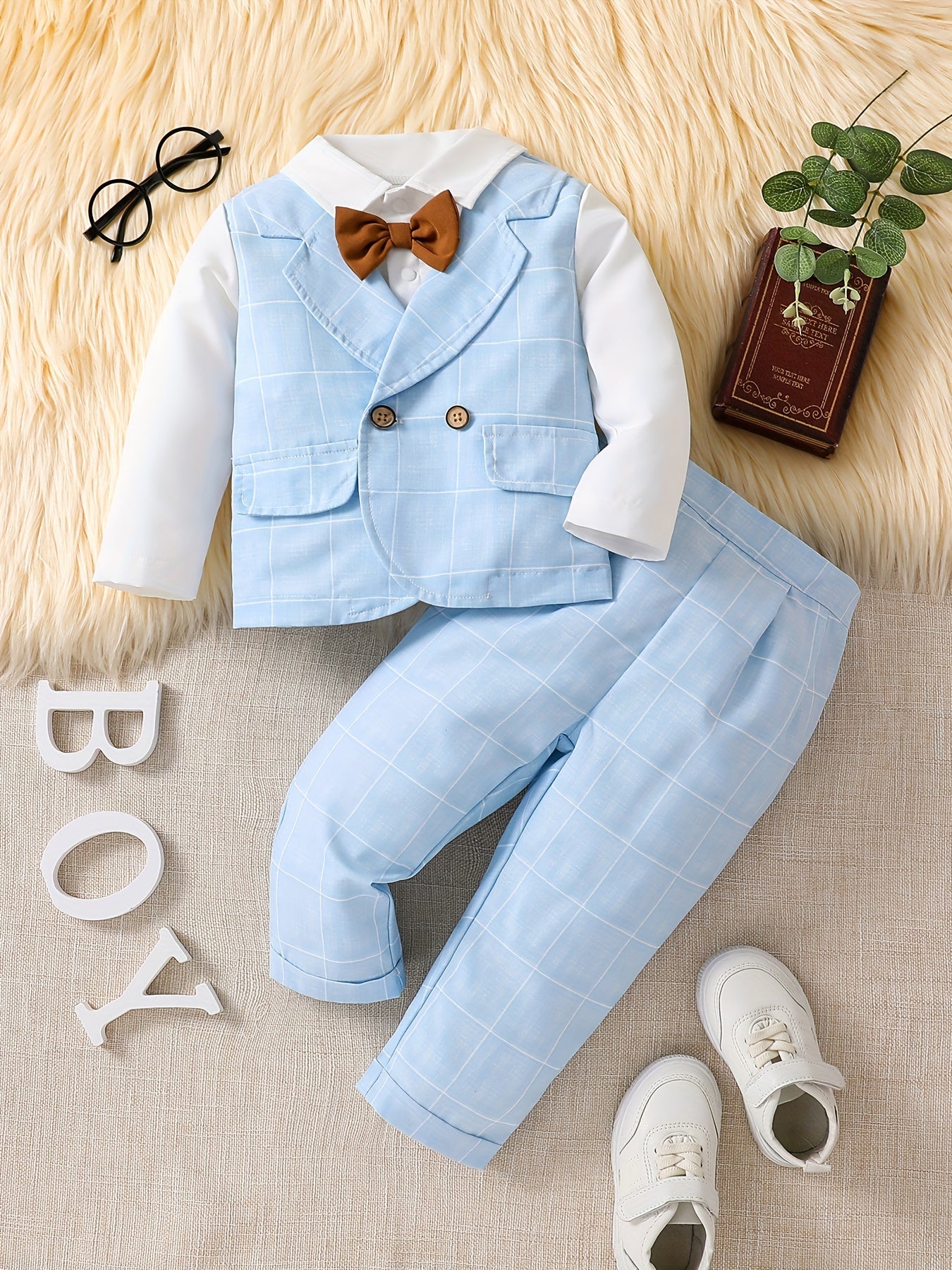 Baby Boy Bowtie Outfit for Parties & Birthdays