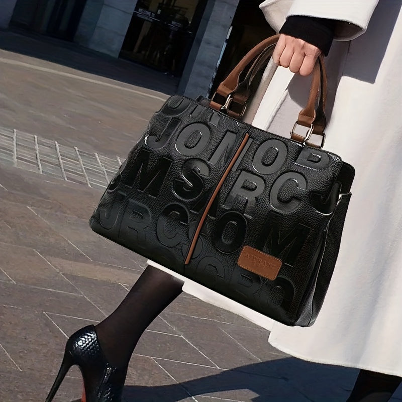 Vintage Embossed Leather Crossbody Bag for Women
