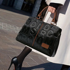Vintage Embossed Leather Crossbody Bag for Women