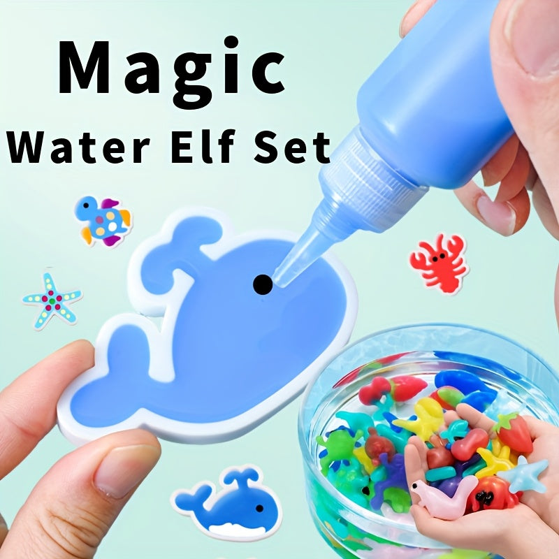 Magical Water Elf Kids Craft Kit - Ocean Series Models, 12 Bottles, 29pcs
