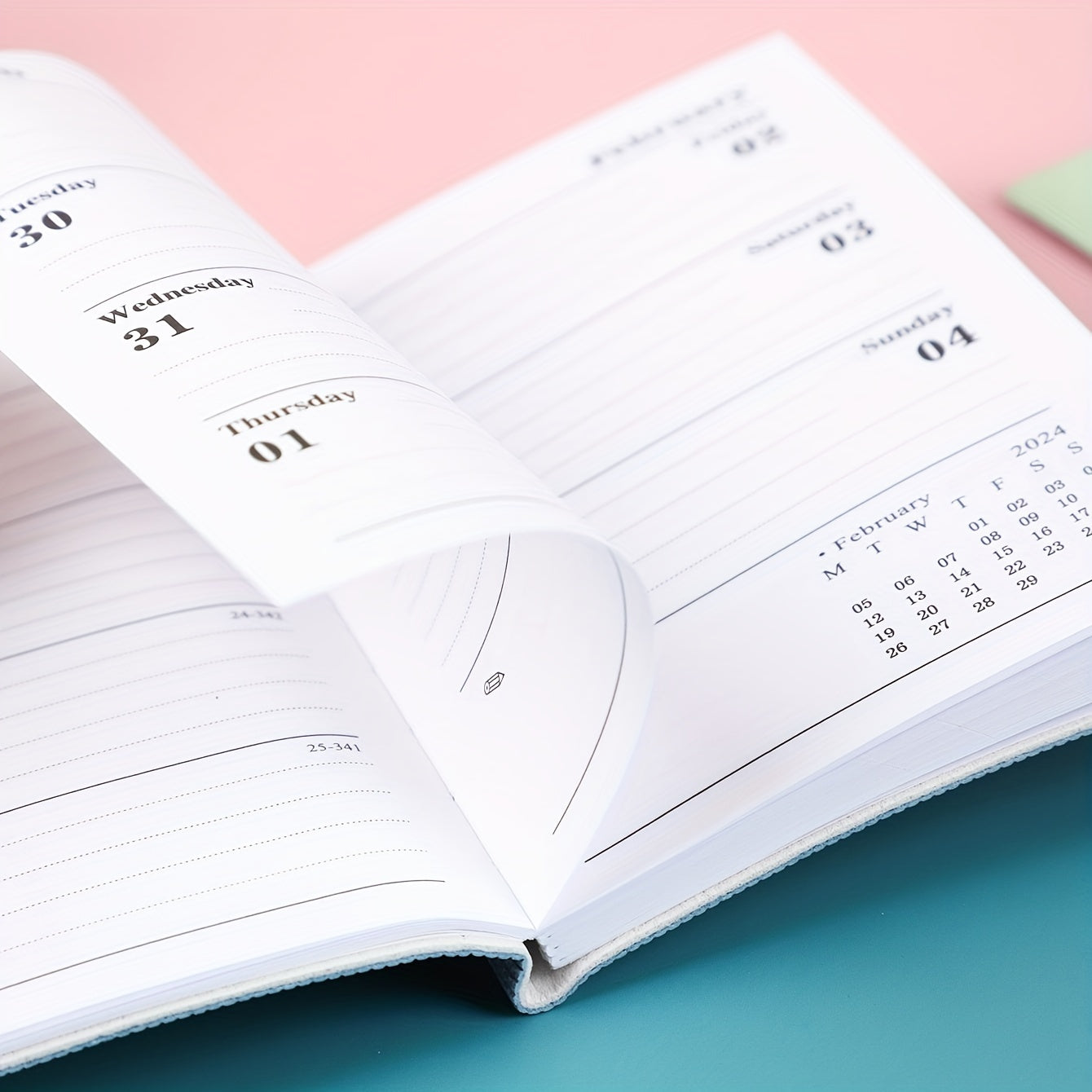 English Planner A7 Daily Schedule Notebook Mini Portable Journal