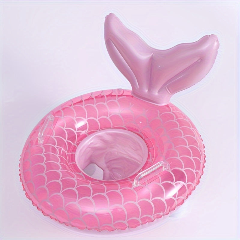 Mermaid Swimming Ring with Handle - Swimming Float with Seat