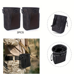 2pcs Outdoor Molle Dump Pouch Drawstring Magazine Dump Bag
