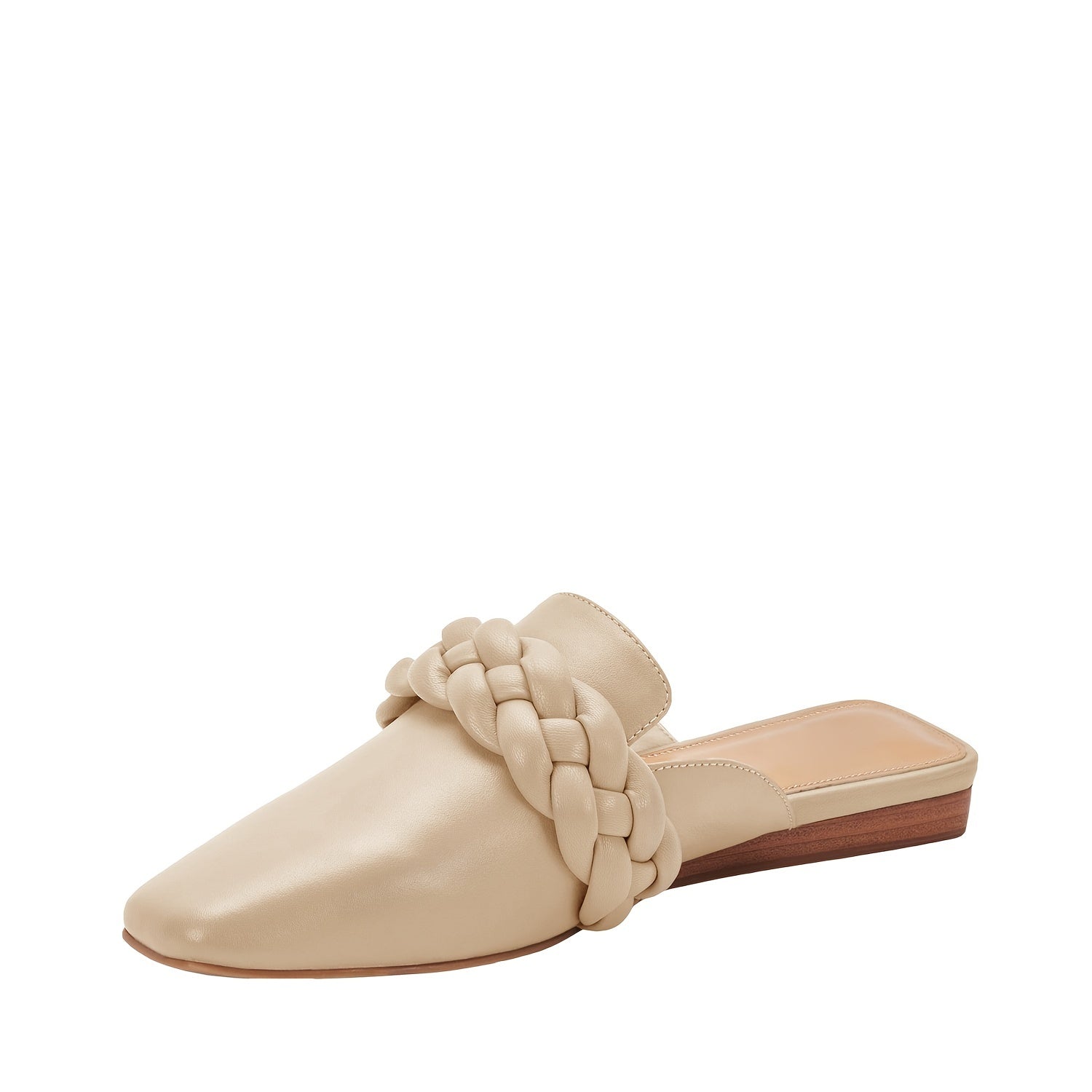 Braided Flat Mules Women's Slip On Shoes