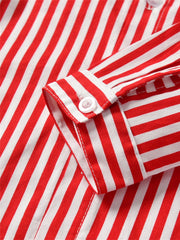 Boys Christmas Striped Bow Tie Overalls Set
