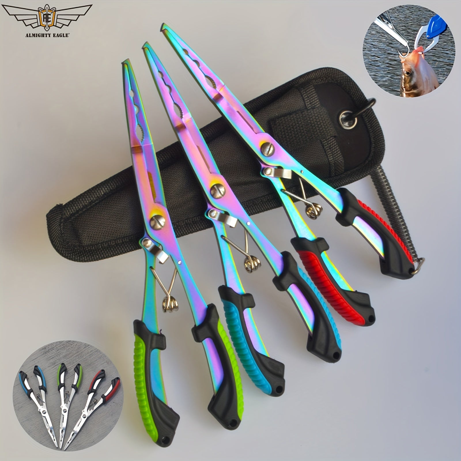 1pc Fishing Pliers Split Ring Opener Fish Line Cutter Tool