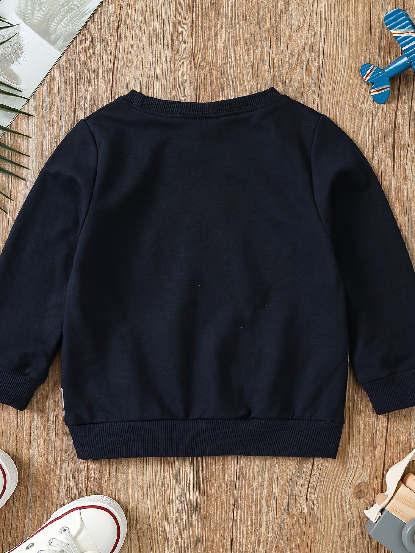 Construction Vehicle Boys Pullover Sweatshirt Long Sleeve Crew Neck