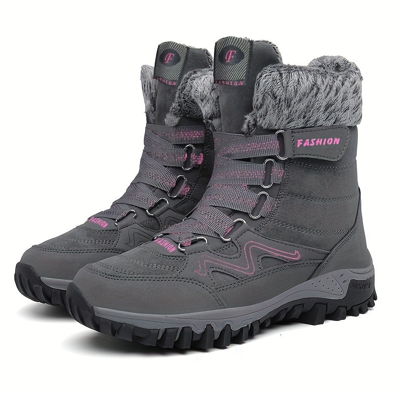 Women's Warm Fur Lined Snow Boots Anti Slip Winter Ankle Boots