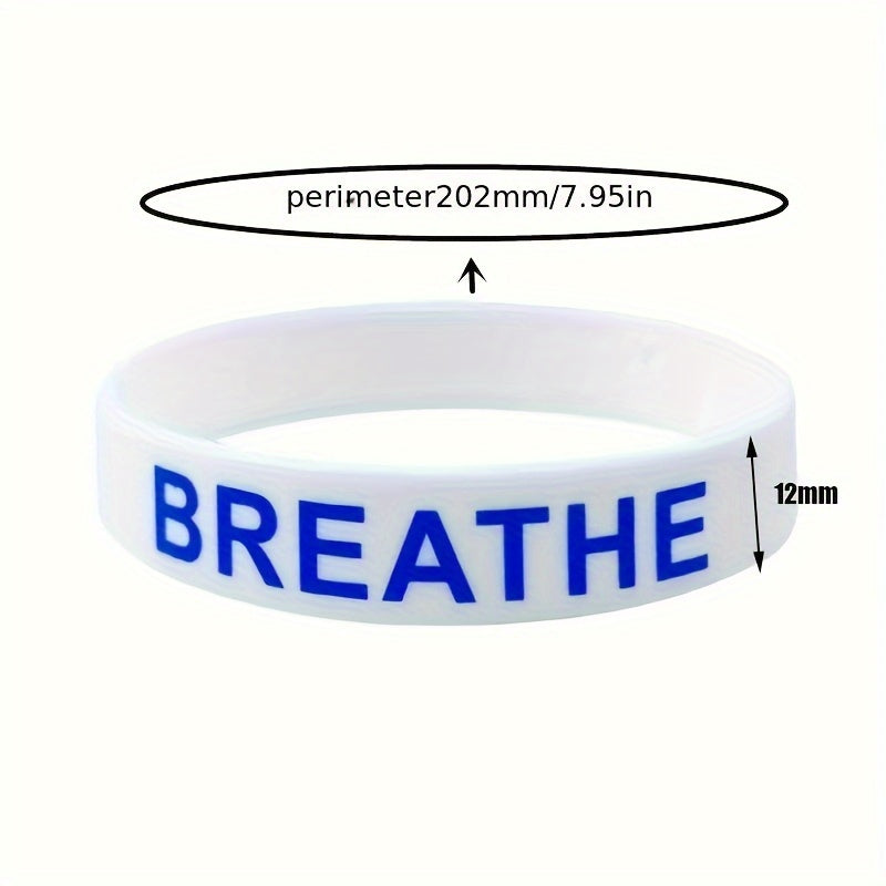 4PCS Inspirational Quotes Bracelet Elastic Wrist Strap