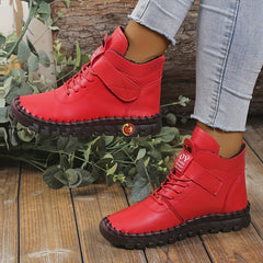 Women's High Top Platform Boots Plush Lined Comfortable Walking Shoes