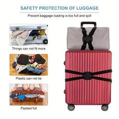 Adjustable Elastic Luggage Strap with Buckles for Baggage