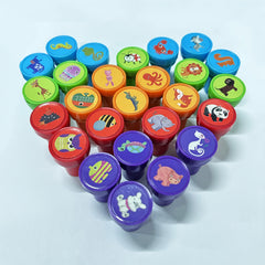 26pcs Animal Stampers Assorted Self Inking Stamps Party Supplies Teacher Stamps