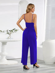Sleeveless Cowl Neck Jumpsuit Wide Leg Cami - Spring & Summer Style