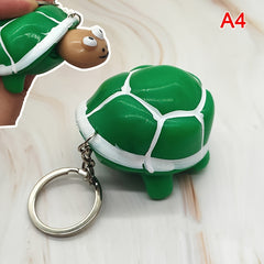 Tortoise Keychain Head Popping Squishy Squeeze Toy