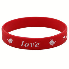 8 Pcs Mixed Silicone Bracelet Couple Exclusive Holiday Bracelet