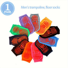 Men's Non Slip Yoga Grip Socks Thin Breathable 1 Pair