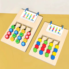 Wooden Matching Busy Toy for Kids Double Sided Educational Preschool Game