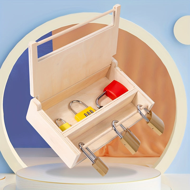 Toddler Lock and Key Toy Set for Learning - Educational Wood Toy