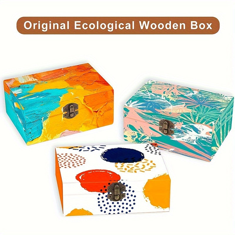 Small Wooden Box 11x9x5cm Natural Pine Unpainted DIY Box