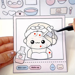 Beauty Salon Small House Beverage Store Theme Quiet Book Toy Book Kneading Music