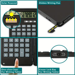 HappyFit 12-Digit Desktop Calculator with LCD Writing Tablet