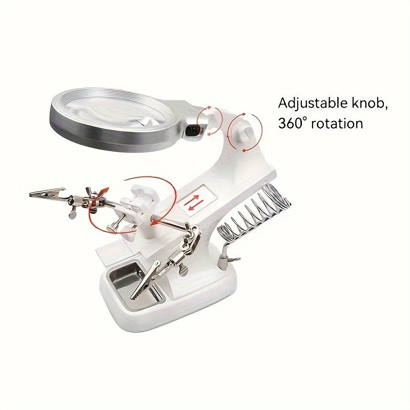 Welding LED Loupe Magnifier Soldering Iron Magnifying Glass