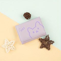 Kids Cartoon Kitten Wallet Small Animal Cat Three-Fold Wallet
