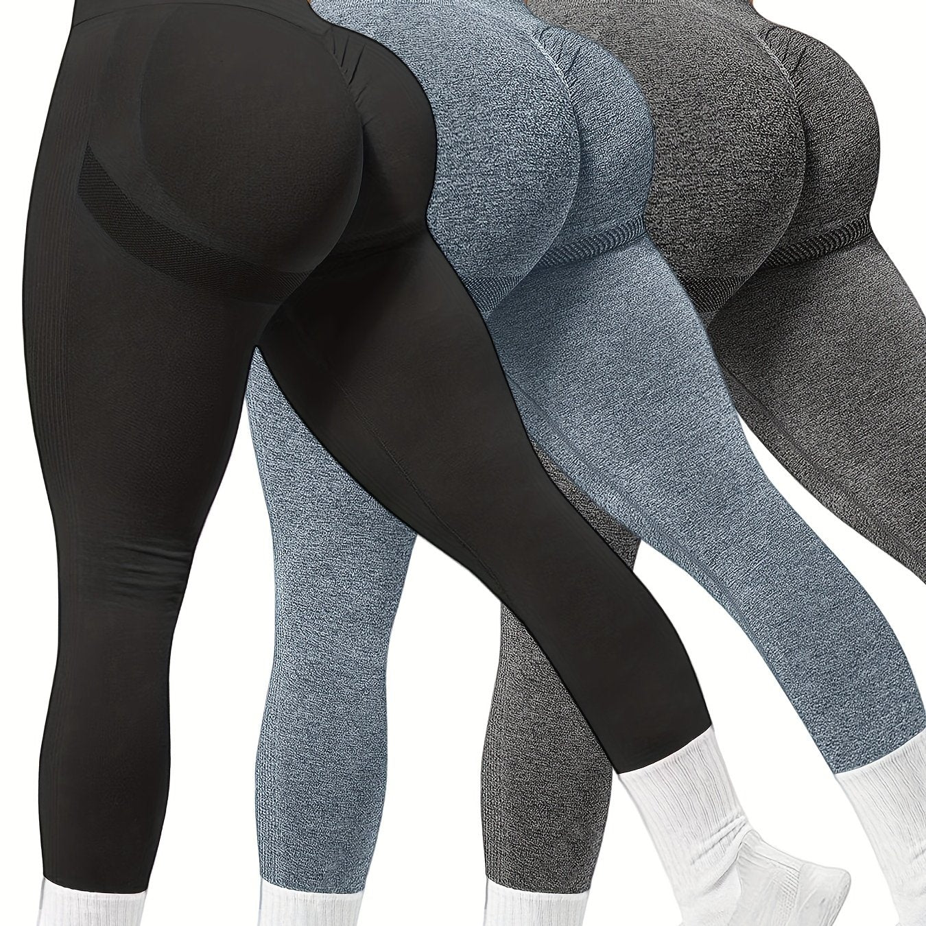 3 Pack Seamless Soft Sports Leggings High Waisted Yoga Pants Women's Activewear