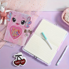 Girls' Diary with Lock and Key School Travel Notebook Gift Set