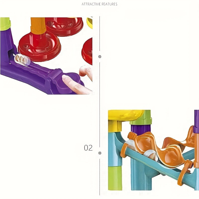 Trackball Slide Building Block Set Dark Glass Beads for Boys and Girls