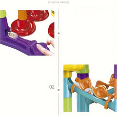 Trackball Slide Building Block Set Dark Glass Beads for Boys and Girls