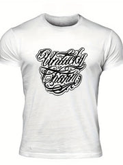 Men's Unlucky Charm Print T-shirt for Summer Outdoor